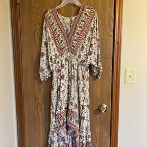 High low white and pink dress